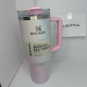 Stanley 40 oz WATERCOLOR TULLE PINK Stainless Steel H2.0 Flowstate Tumbler Cup